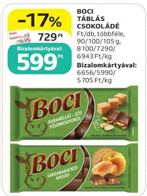 Boci Táblás Csokoládé