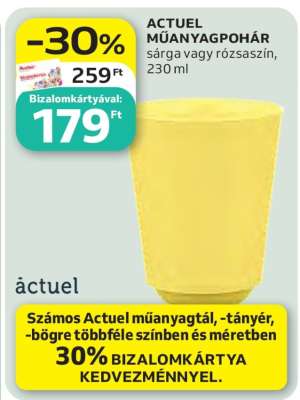 ACTUEL MŰANYAGPOHÁR