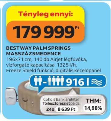 BESTWAY PALM SPRINGS MASSZÁZSMEDENCE
