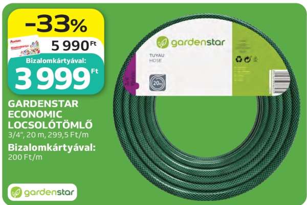 GARDENSTAR ECONOMIC LOCSOLÓTÖMLŐ