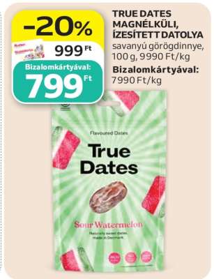 TRUE DATES MAGNÉLKÜLI, ÍZESÍTETT DATOLYA