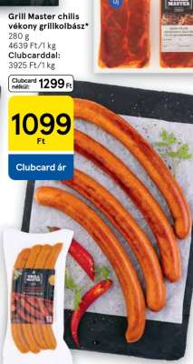 Grill Master chilis vékony grillkolbász