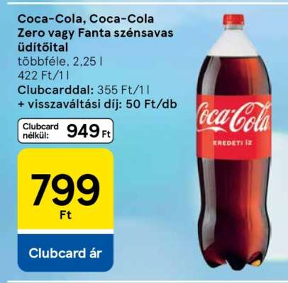 Coca-Cola, Coca-Cola Zero vagy Fanta szénsavas üdítőital