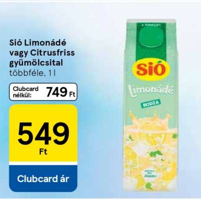 Sió limonádé vagy citrusfriss gyümölcsital