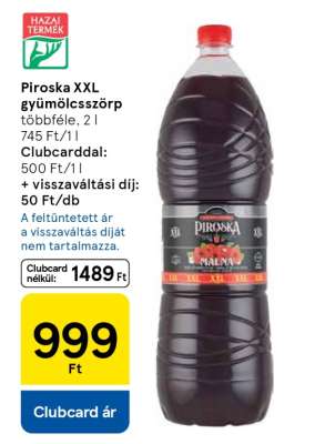 Piroska XXL gyümölcsszörp