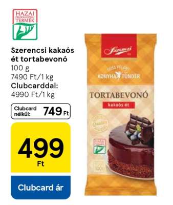 Szerencsi kakaós ét tortabevonó