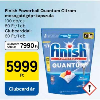 Finish Powerball Quantum Citrom mosogatógép-kapszula