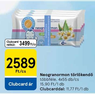 Neogranormon törlőkendő