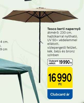 Tesco kerti napernyő