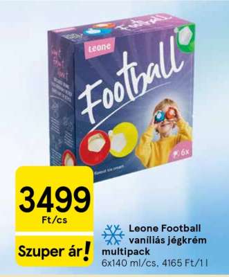 Leone Football vaníliás jégkrém multipack