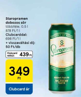 Staropramen dobozos sör
