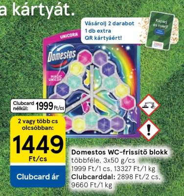 Domestos WC-frissítő blokk