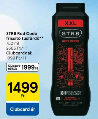 STR8 Red Code frissítő tusfürdő