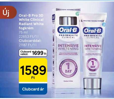 Oral-B Pro 3D White Clinical Radiant White fogkrém