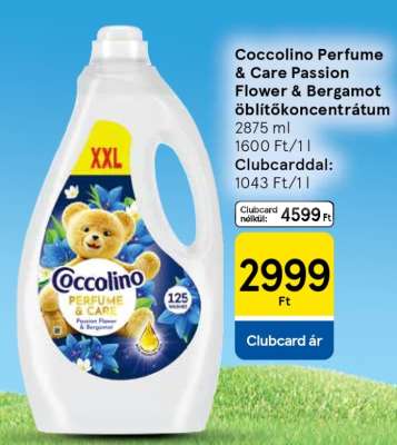 Coccolino Perfume & Care Passion Flower & Bergamot öblítőkoncentrátum