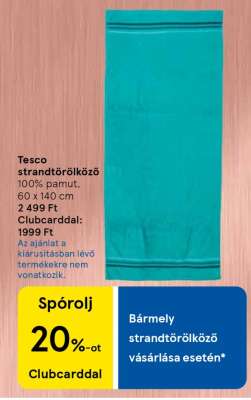 Tesco strandtörölköző