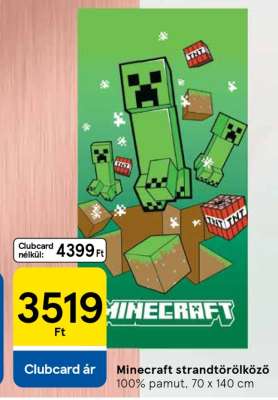 Minecraft strandtörölköző