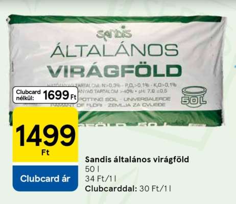 Sandis általános virágföld
