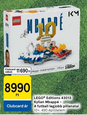 LEGO® Editions 43013 Kylian Mbappé – A futball legjobb pillanatai