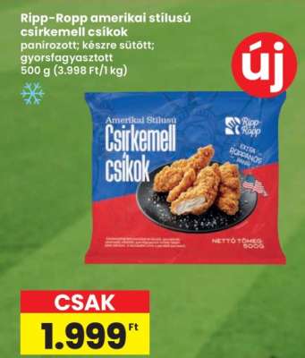 Ripp-Ropp amerikai stílusú csirkemell csíkok