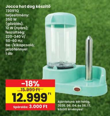 Jocca hot dog készítő