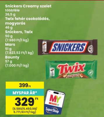 Snickers, Twix