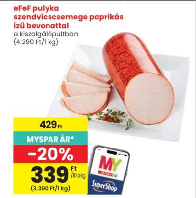 eFeF pulyka szendvicscsemege paprikás ízű bevonattal
