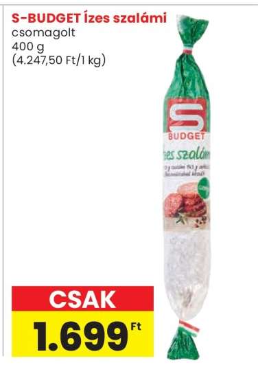 S-BUDGET ízes szalámi