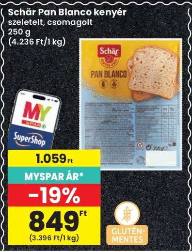 Schär Pan Blanco kenyér