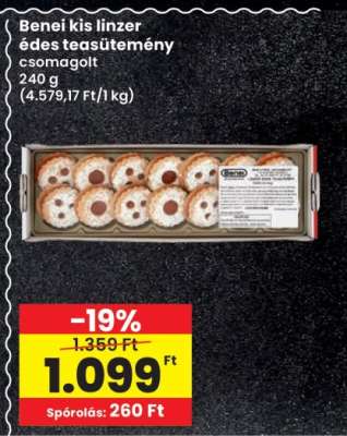 Benei kis linzer édes teasütemény