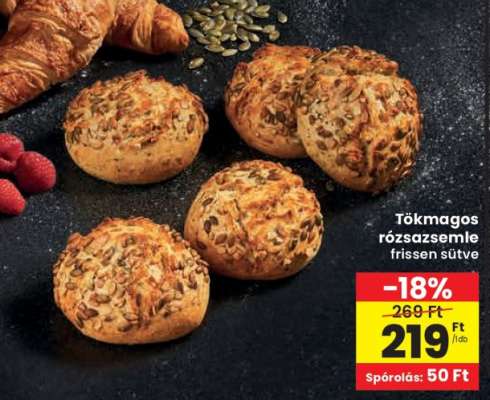 Tökmagos rózsazsemle