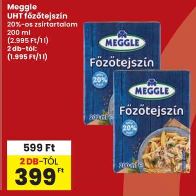 MEGGLE UHT Főzőtejszín