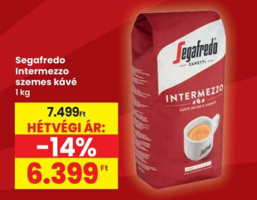 SEGAFREDO Intermezzo szemes kávé
