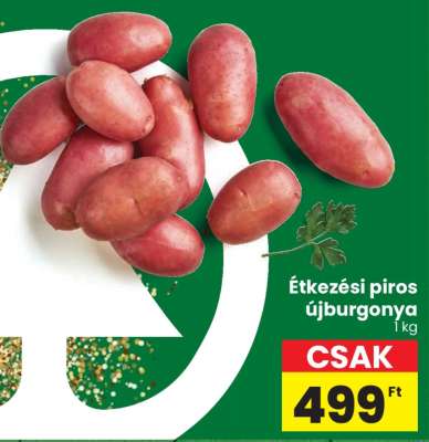 Étkézési piros újburgonya
