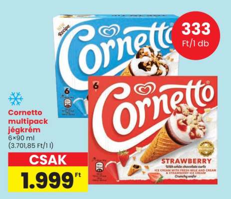 Cornetto multipack jégkrém