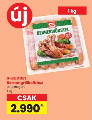 S-BUDGET Berner grillkolbász
