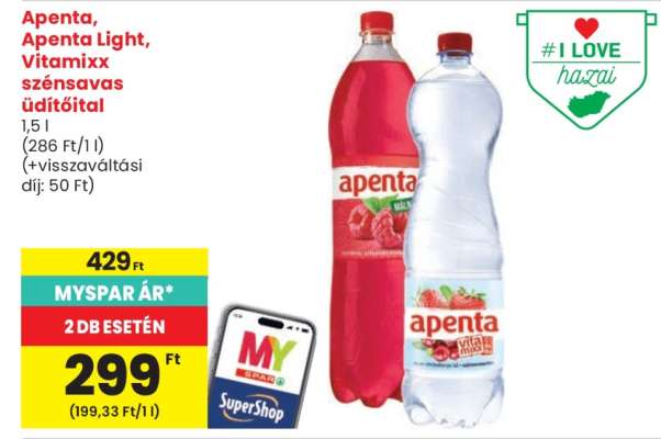 Apenta, Apenta Light, Vitamixx szénsavas üdítőital