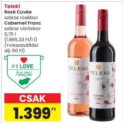Teleki Rosé Cuvée és Cabernet Franc