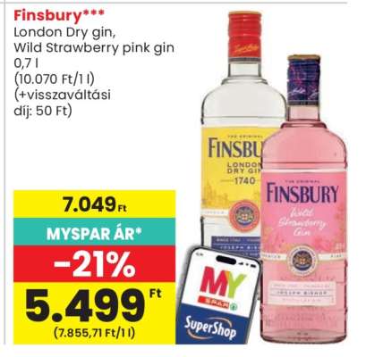 Finsbury London Dry gin, Wild Strawberry Pink gin