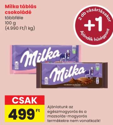 MILKA Táblás csokoládé