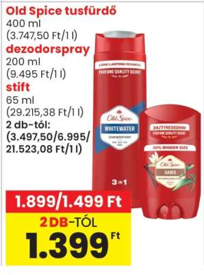 Old Spice tusfürdő, dezodorspray, stift