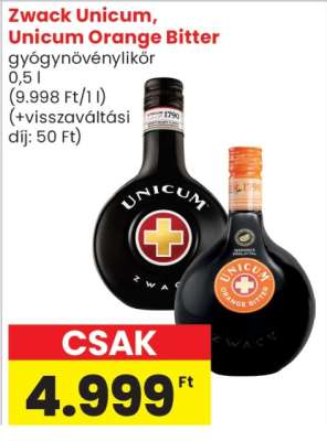 Zwack Unicum, Unicum Orange Bitter