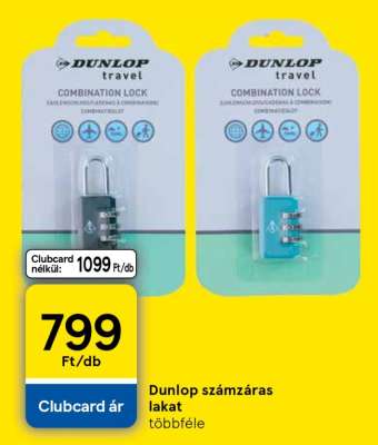 Dunlop számzáras lakat