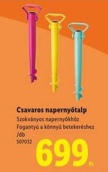 Csavaros napernyőtalp
