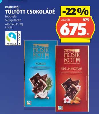 Moser Roth Töltött Csokoládé