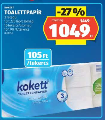 Kokett Toalettpapír