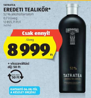 TATRATEA EREDETI TEALIKŐR