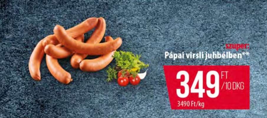 Pápai virsli juhbélben