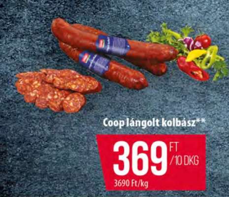 Coop lángolt kolbász