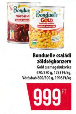 Bonduelle családi zöldségkonzerv